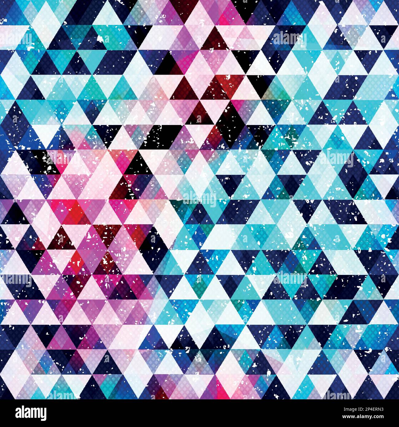 Grunge triangle seamless pattern. Stock Vector