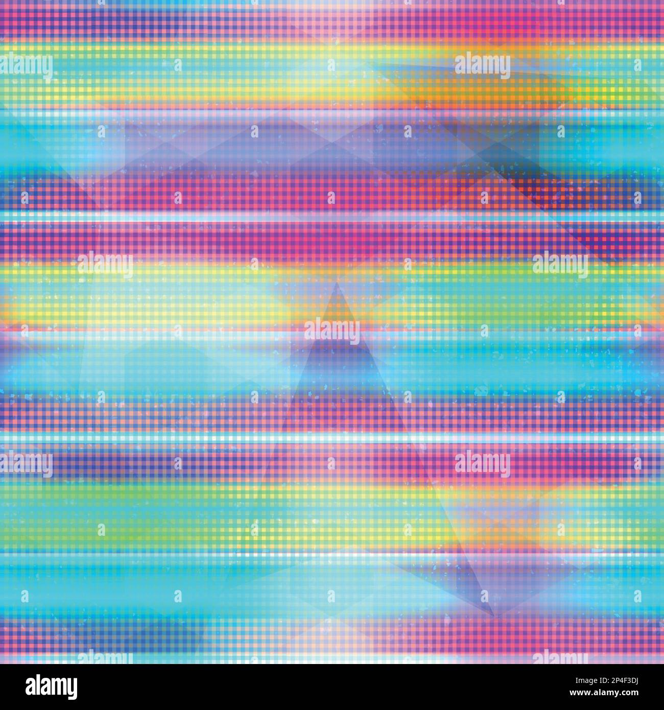 Retro rainbow seamless texture Stock Vector