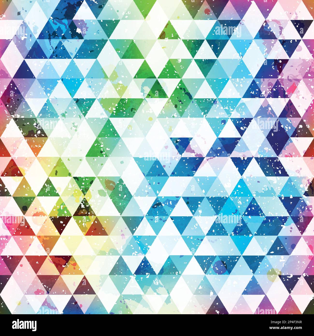 grunge triangle seamless pattern Stock Vector
