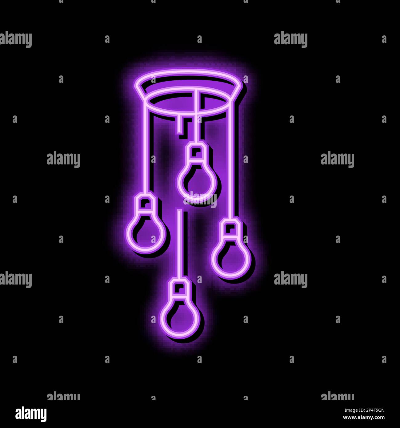 style lamp ceiling neon glow icon illustration Stock Vector Image & Art ...