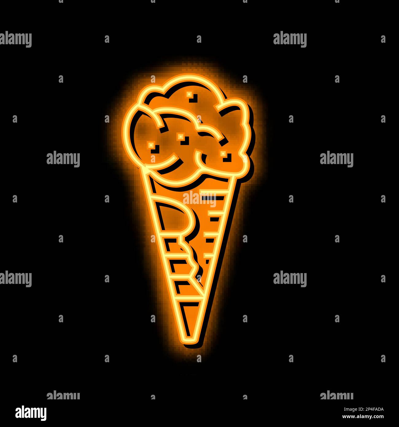 italian ice cream neon glow icon illustration Stock Vector Image & Art ...