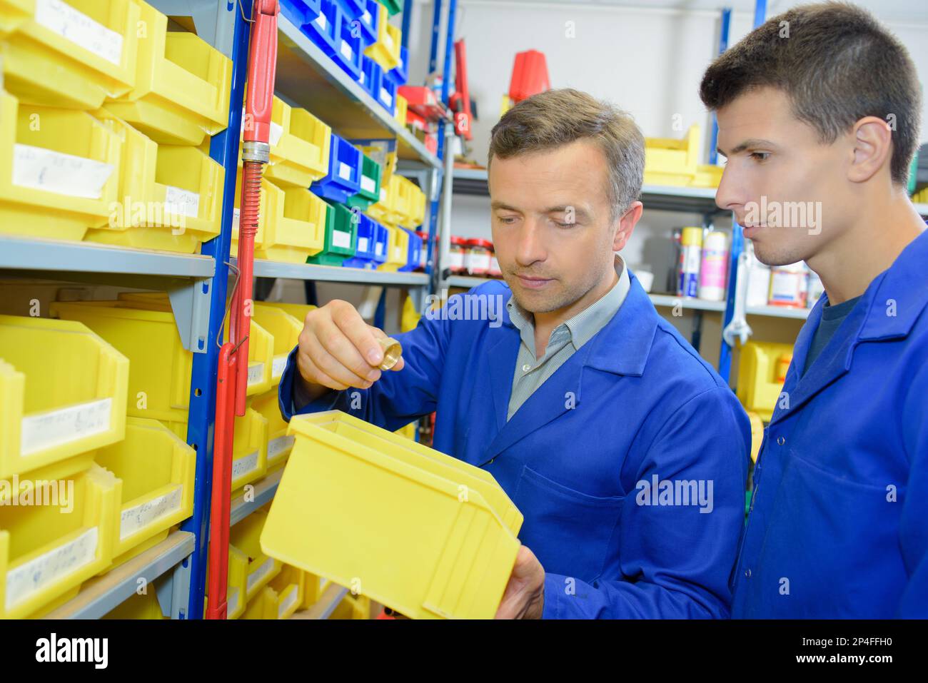 workers and hardware supply products Stock Photo Alamy