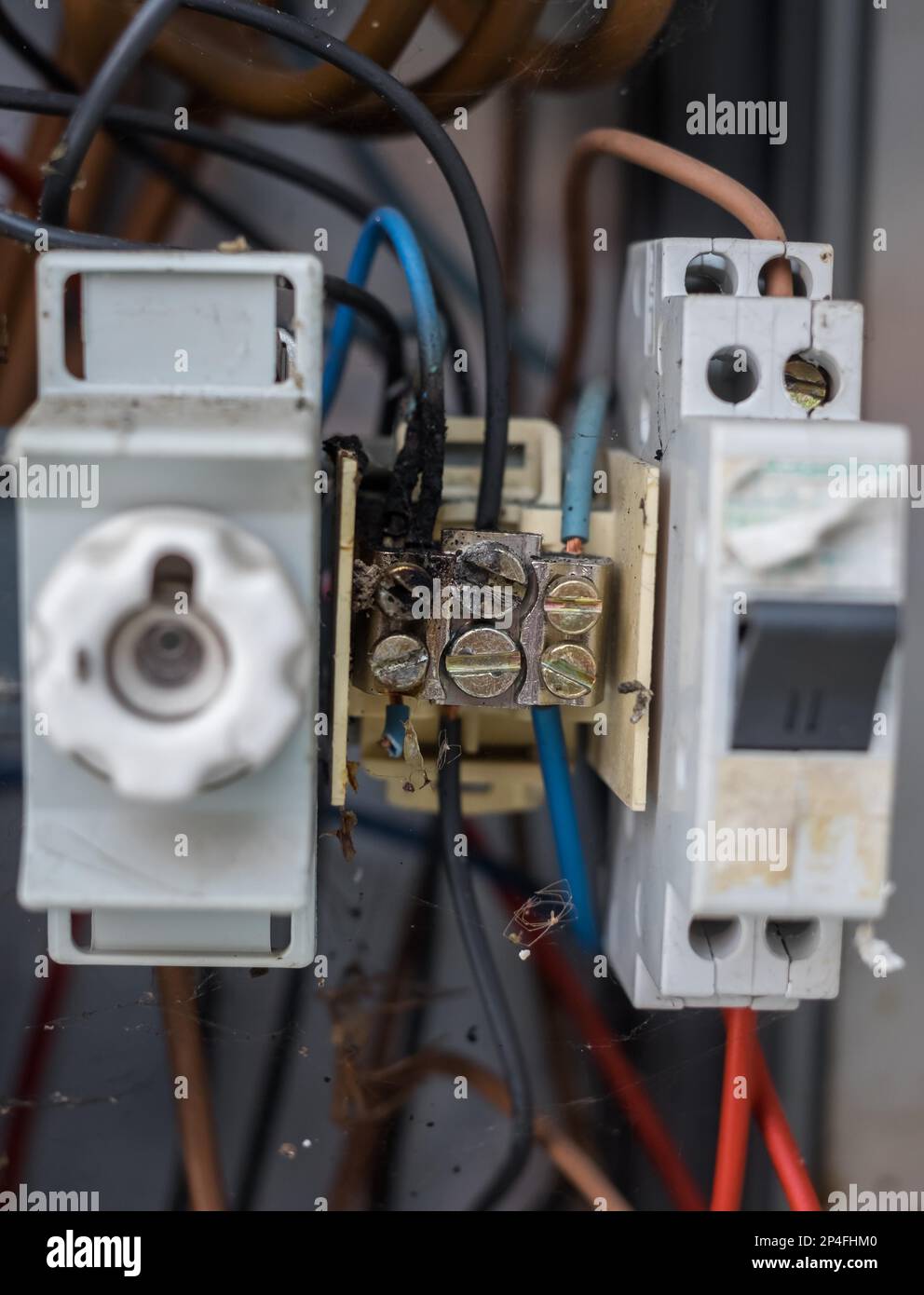 Electrical system Clamp connection Stock Photo Alamy