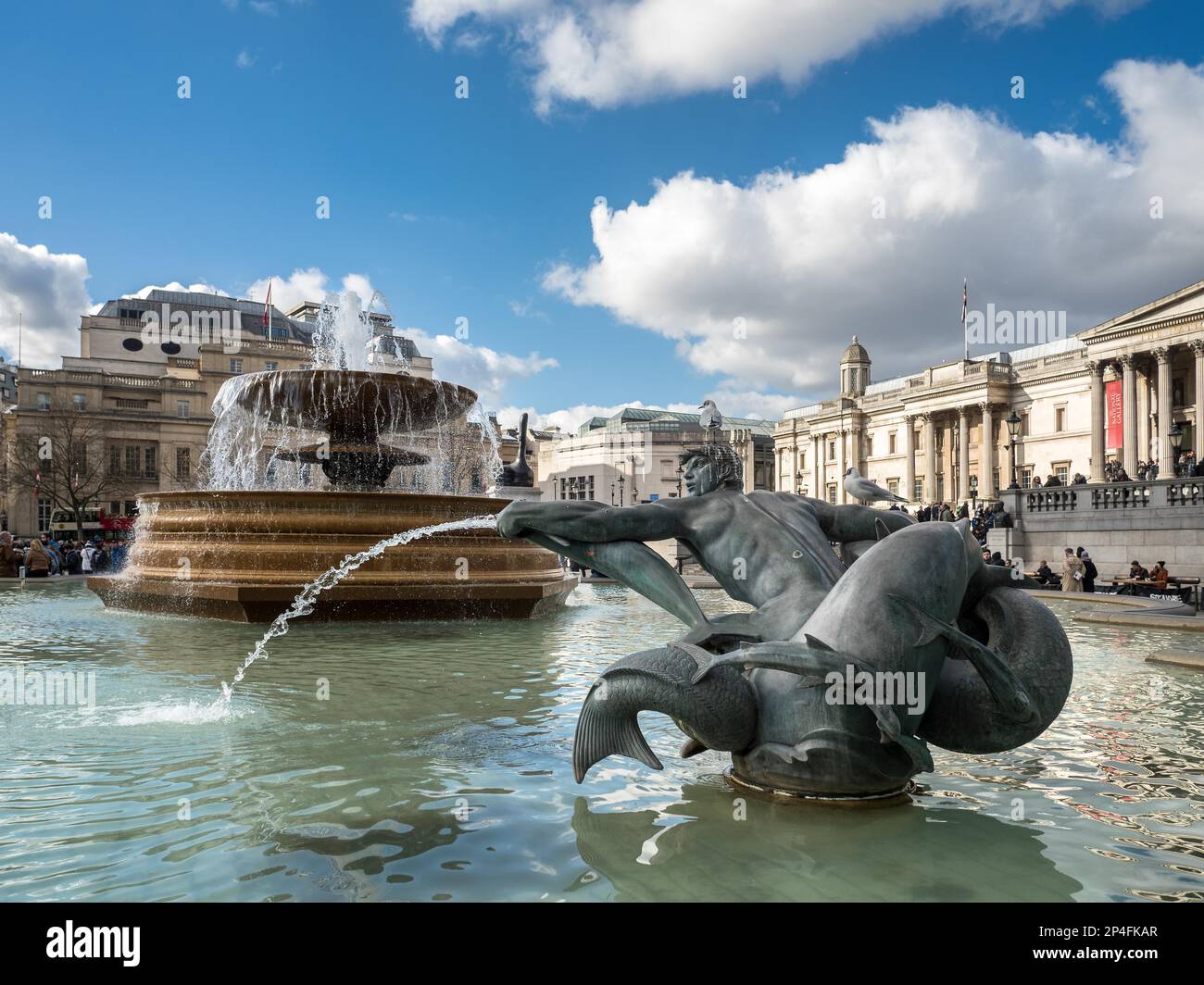 View of Trafalgar Square Stock Photo - Alamy
