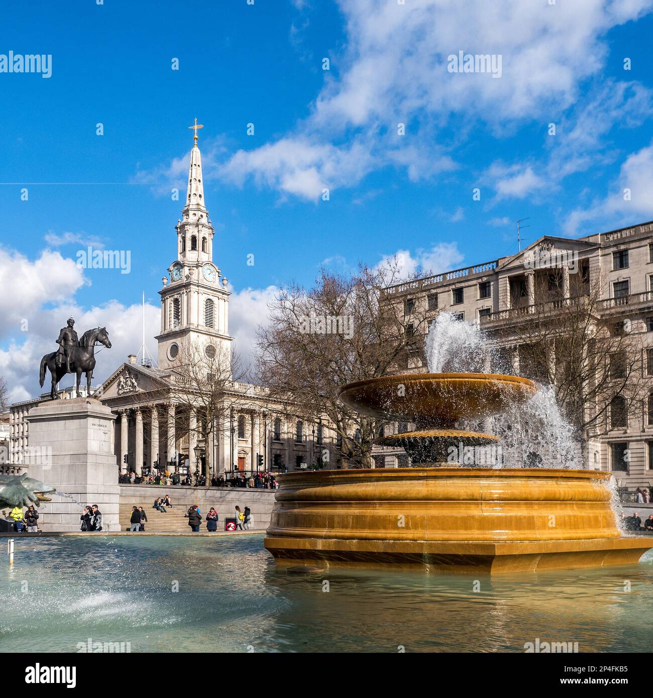 View of Trafalgar Square Stock Photo - Alamy