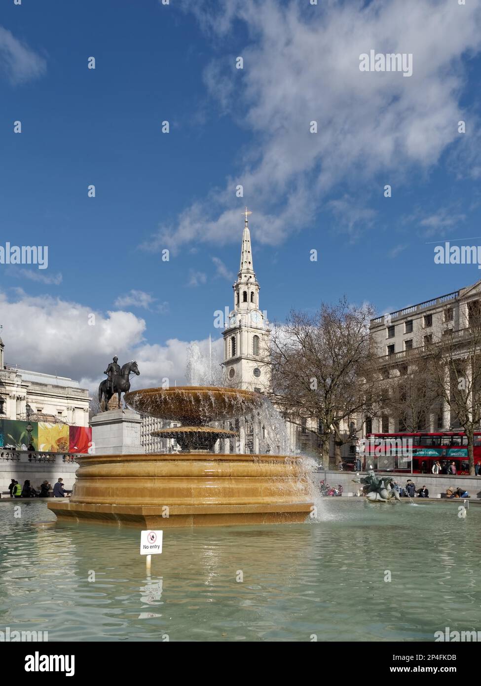 View of Trafalgar Square Stock Photo - Alamy