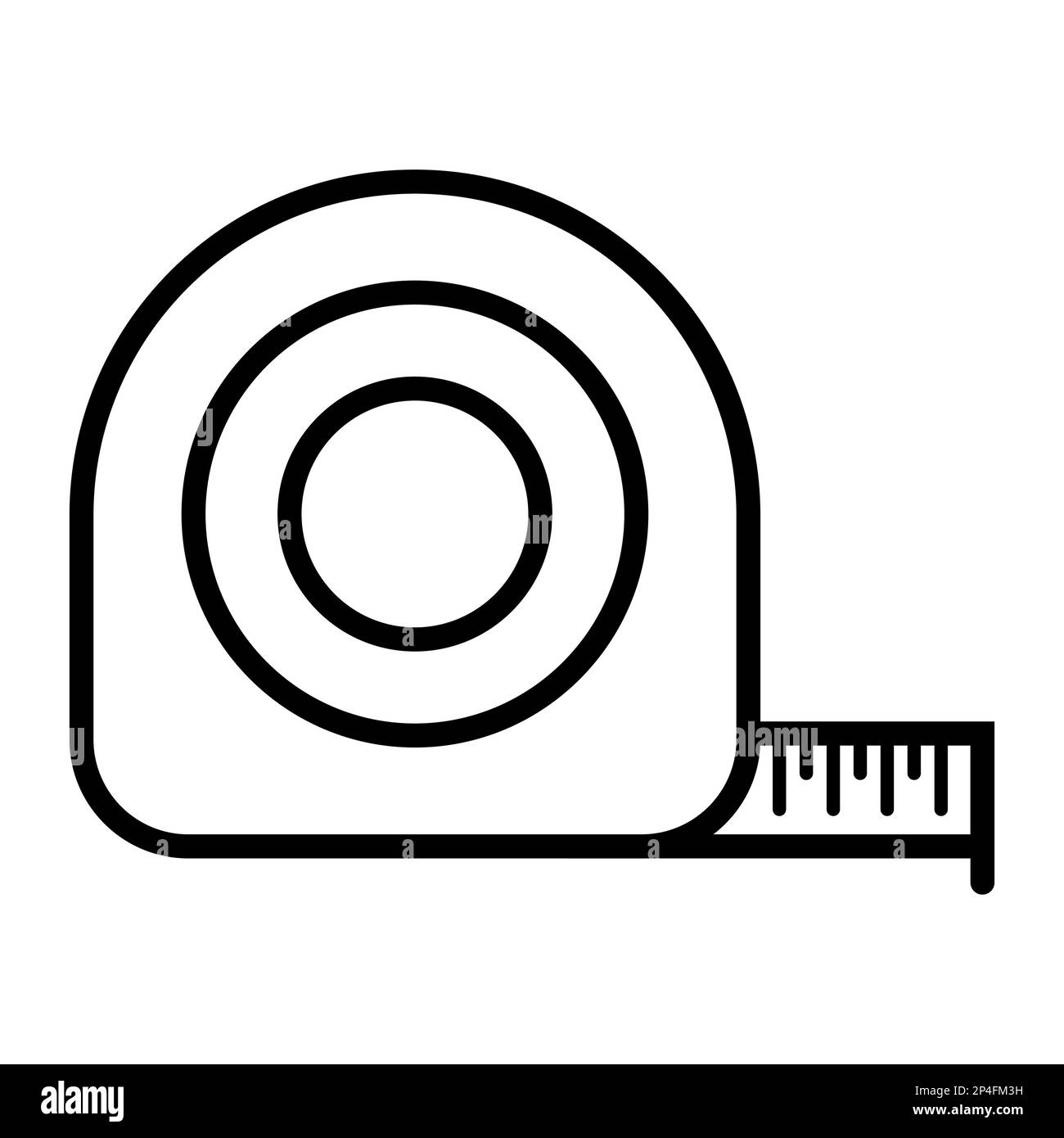 Measurement tape icon, measure tool concept design symbol, instrument