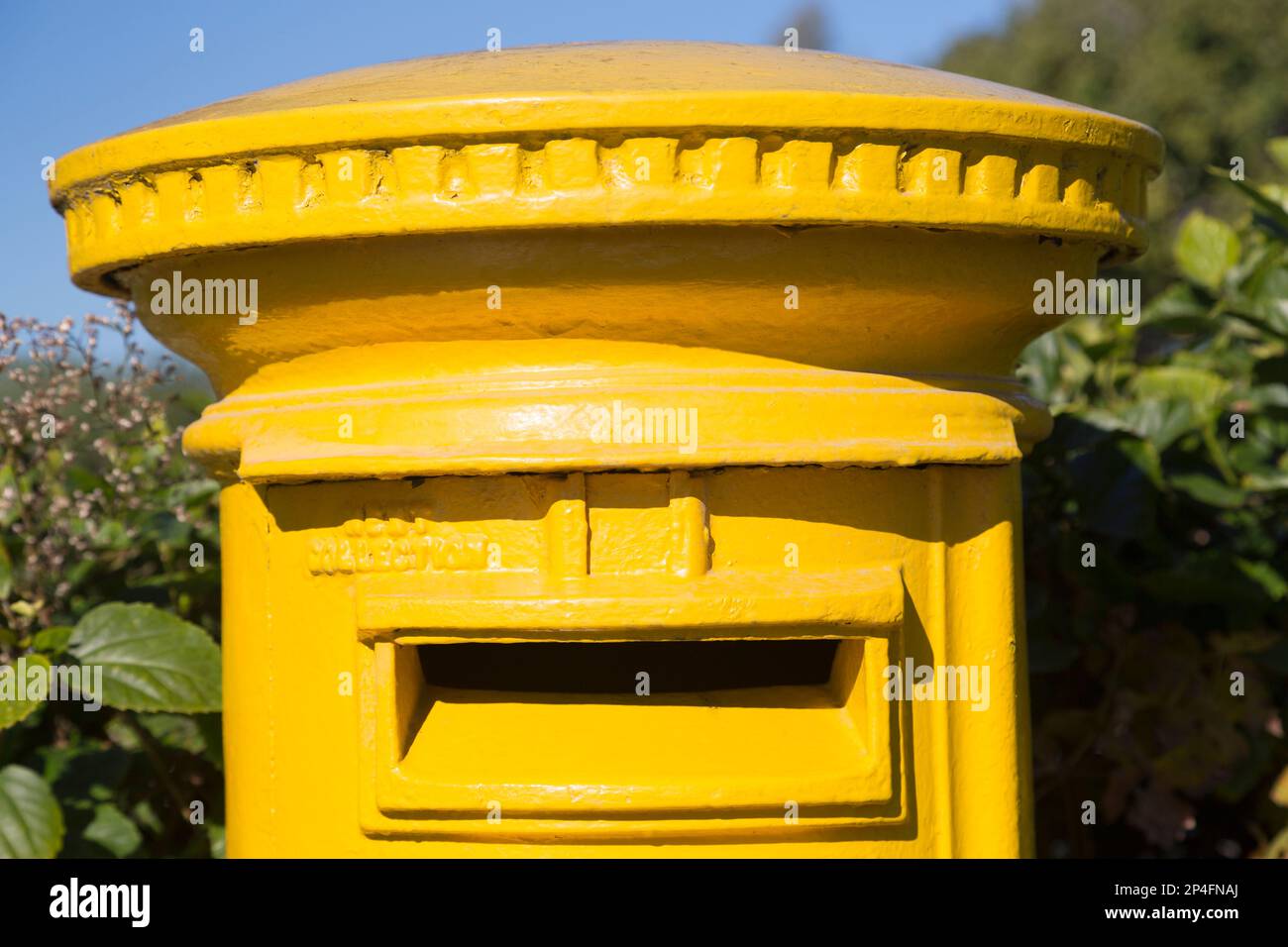 Cyprus, Pathos, yellow post boxes, a legacy of the British presence in