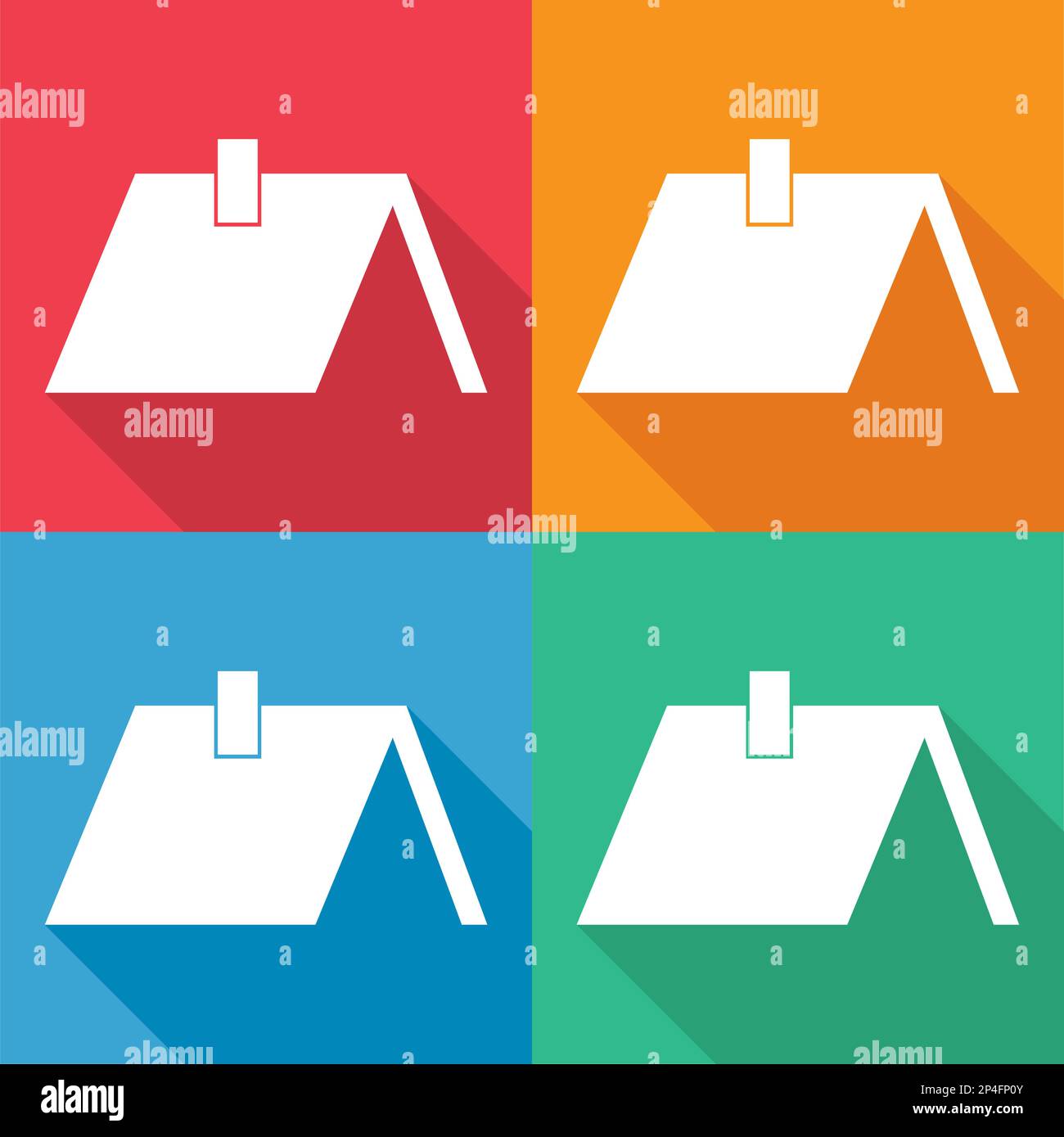 Set of Roofs house silhouette icon, city concept template panorama ...