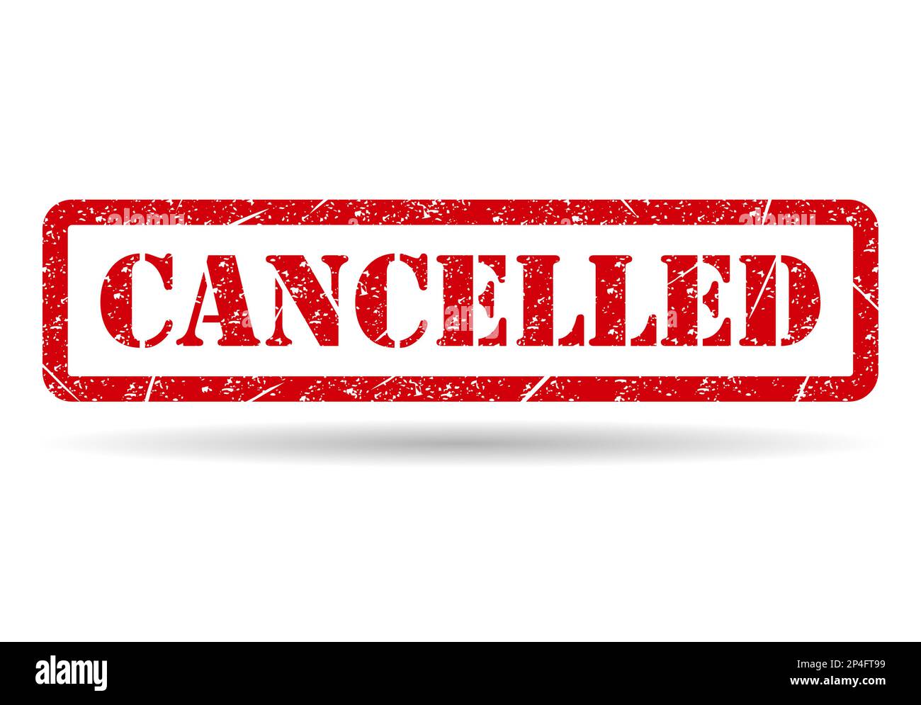 Cancelled stamp symbol shadow, label sticker sign button, text banner