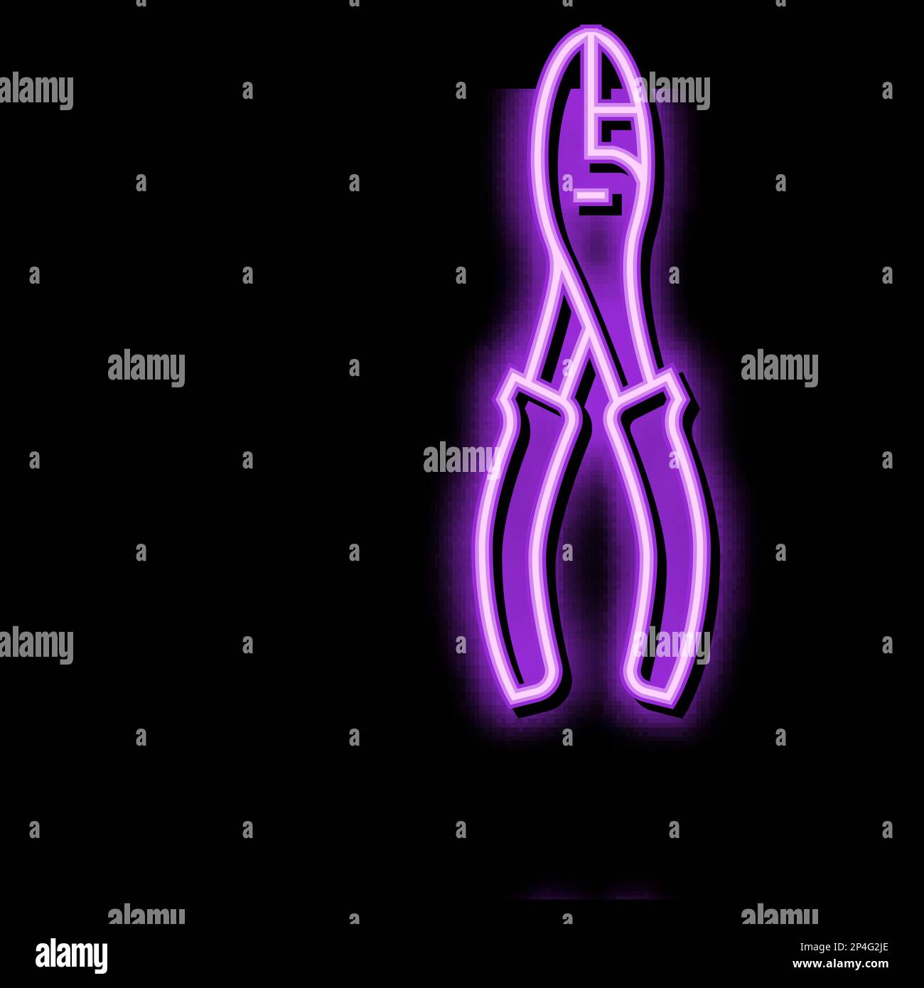 gas pliers neon glow icon illustration Stock Vector Image & Art - Alamy