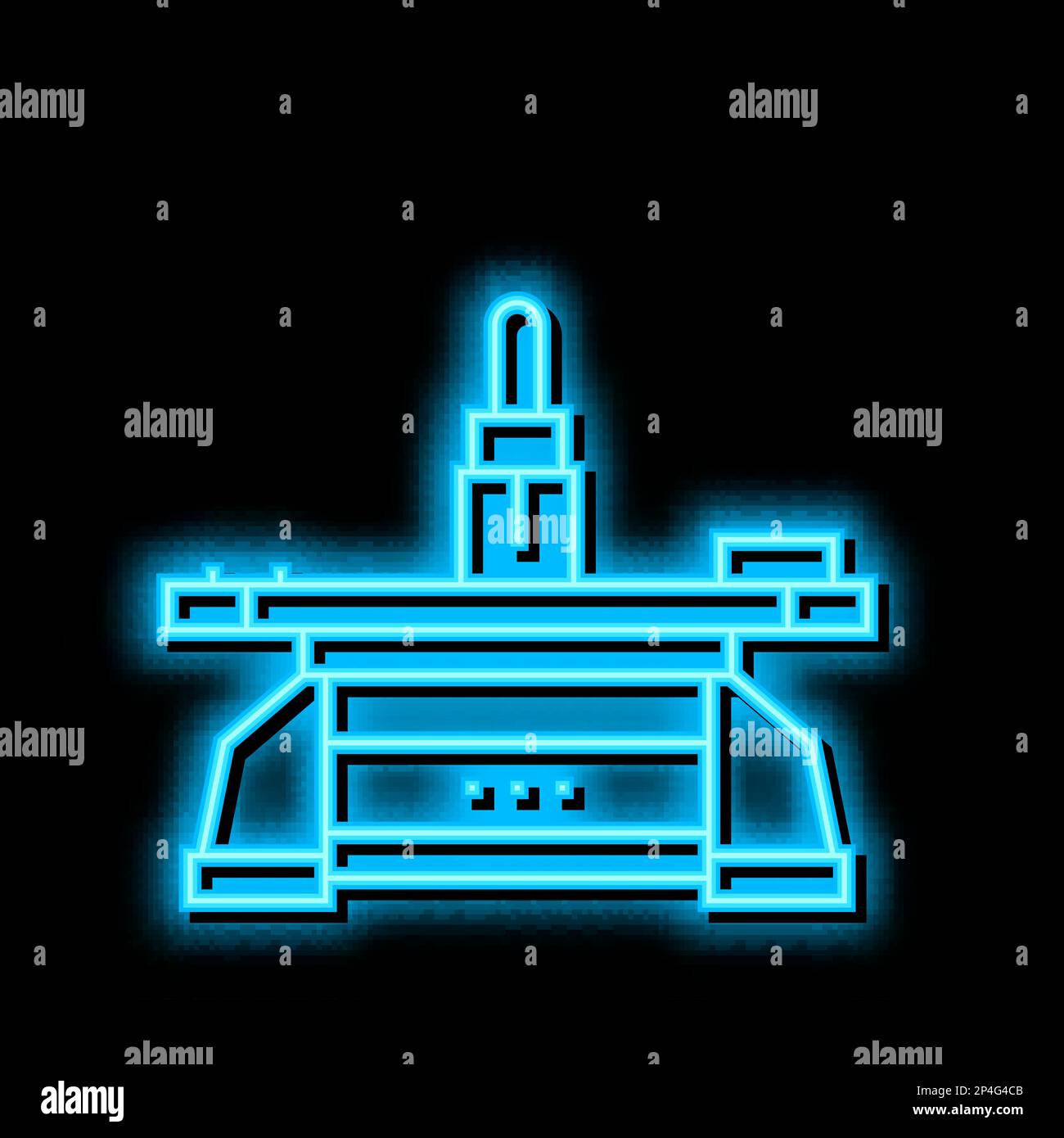 table saw neon glow icon illustration Stock Vector Image & Art - Alamy