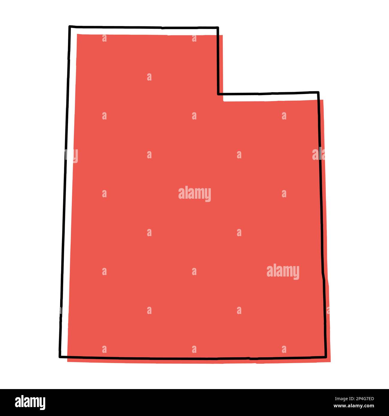 Utah map shape, united states of america. Flat concept icon symbol