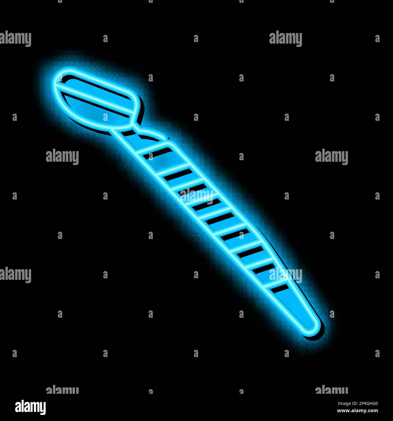 facial razor eyebrow neon glow icon illustration Stock Vector Image ...