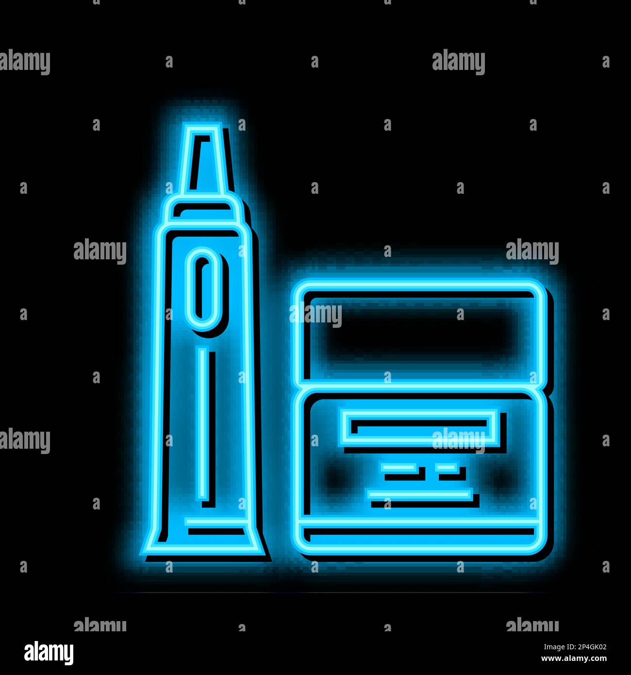 mattifying cream neon glow icon illustration Stock Vector Image & Art ...