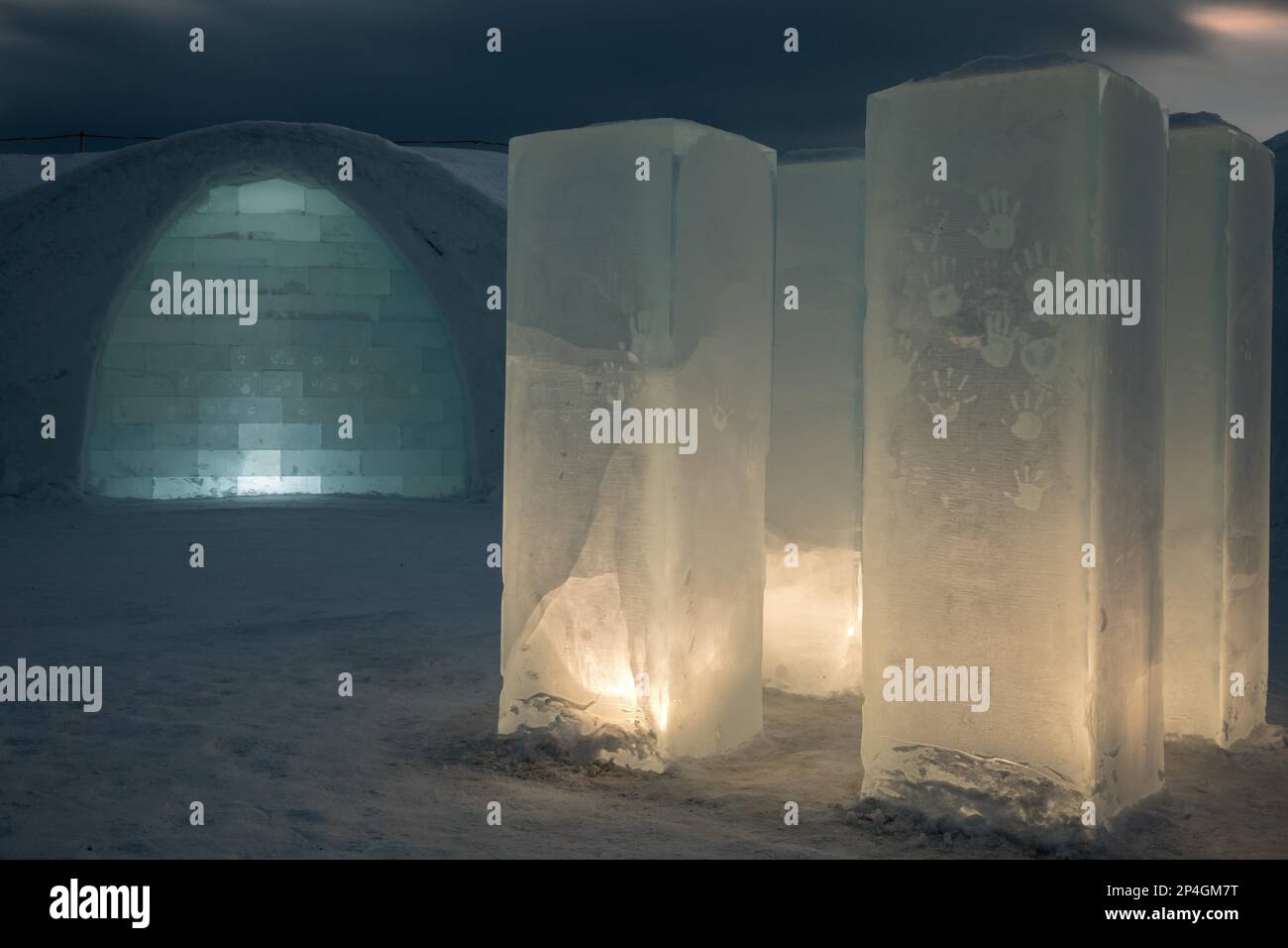 Ice hotel, Jukkasjarvi, Lapland, Jukkasjoervi, Sweden Stock Photo