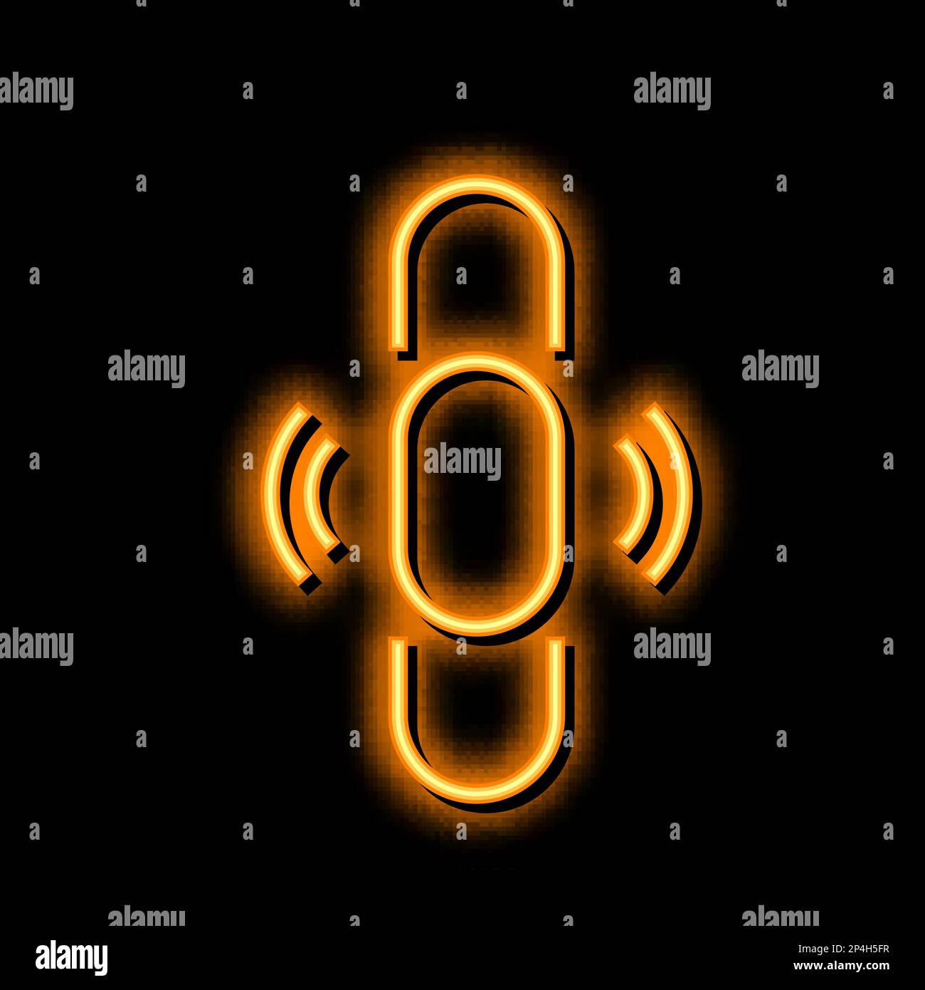 thin transparent scroll neon glow icon illustration Stock Vector Image ...