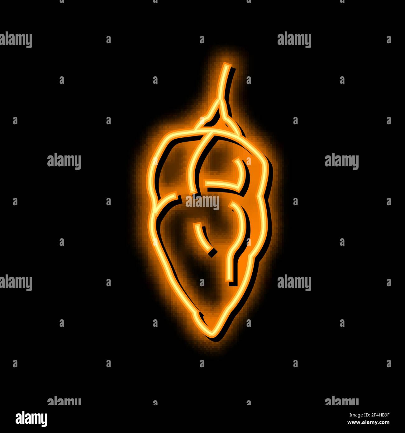 ghost pepper neon glow icon illustration Stock Vector Image & Art Alamy