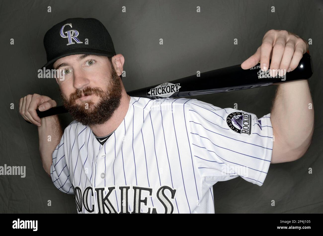 PHOENIX, AZ - MARCH 16: Rockies Charlie Blackmon bats during a spring  training game between the Colorado Rockies and the Milwaukee Brewers March  16, 2019 at American Family Fields of Phoenix in