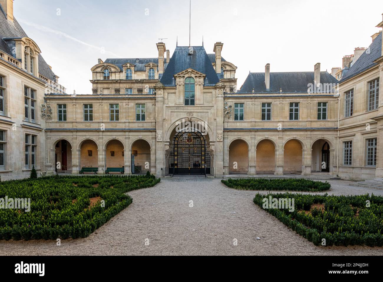 The Garden Courtyard at the Carnavalet Museum in Paris, France. Stock Photo