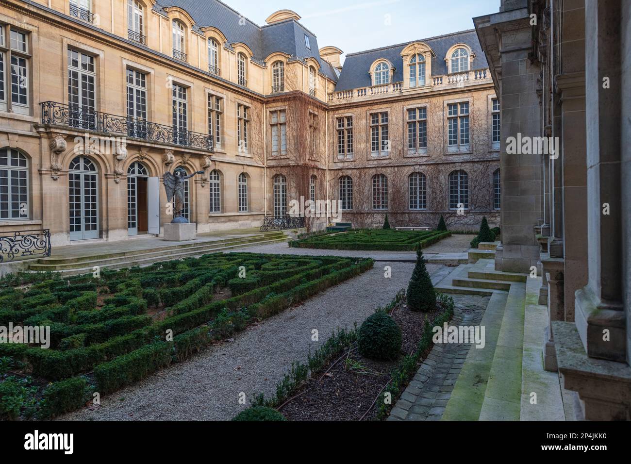 The Garden Courtyard at the Carnavalet Museum in Paris, France. Stock Photo