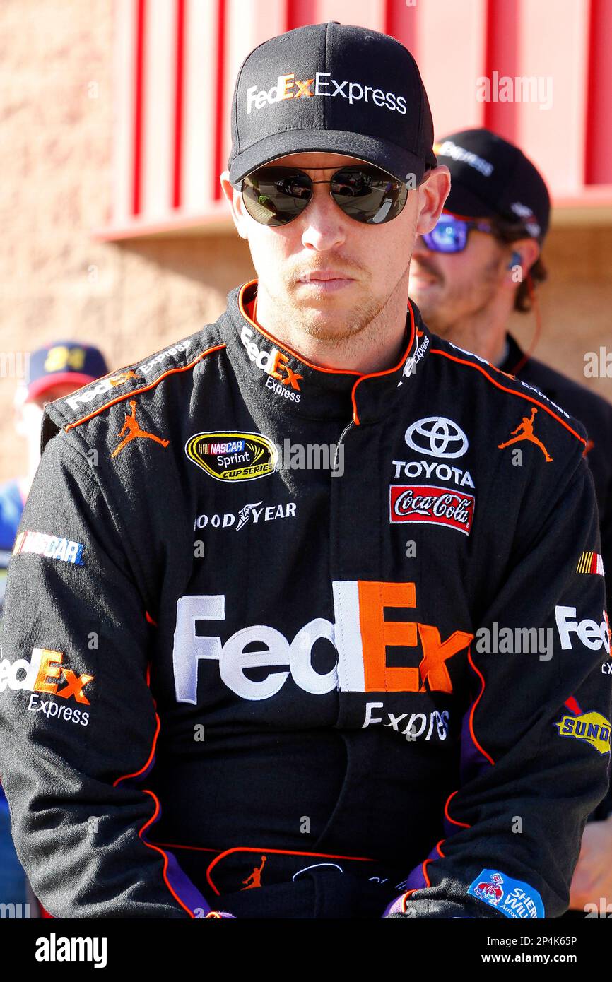Denny Hamlin, FedEx Express Toyota Camry during qualifying for the