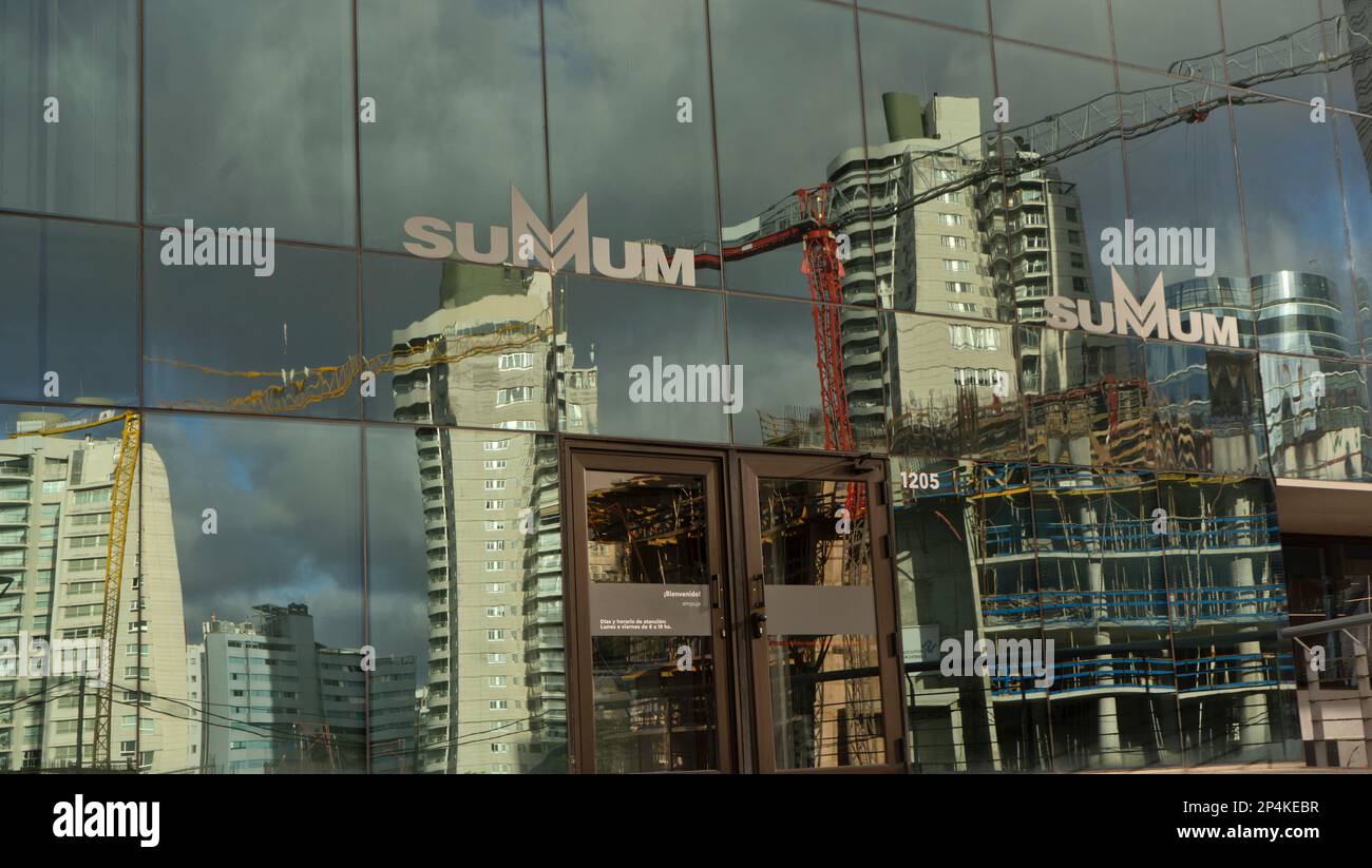 New business centre buildings under construction in Montevideo, Uruguay
