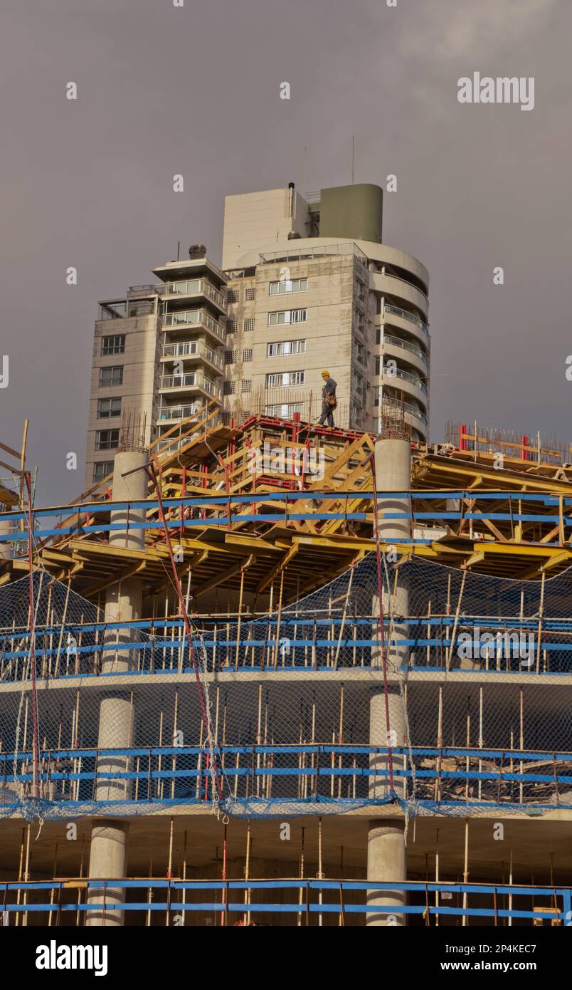 New business centre buildings under construction in Montevideo, Uruguay