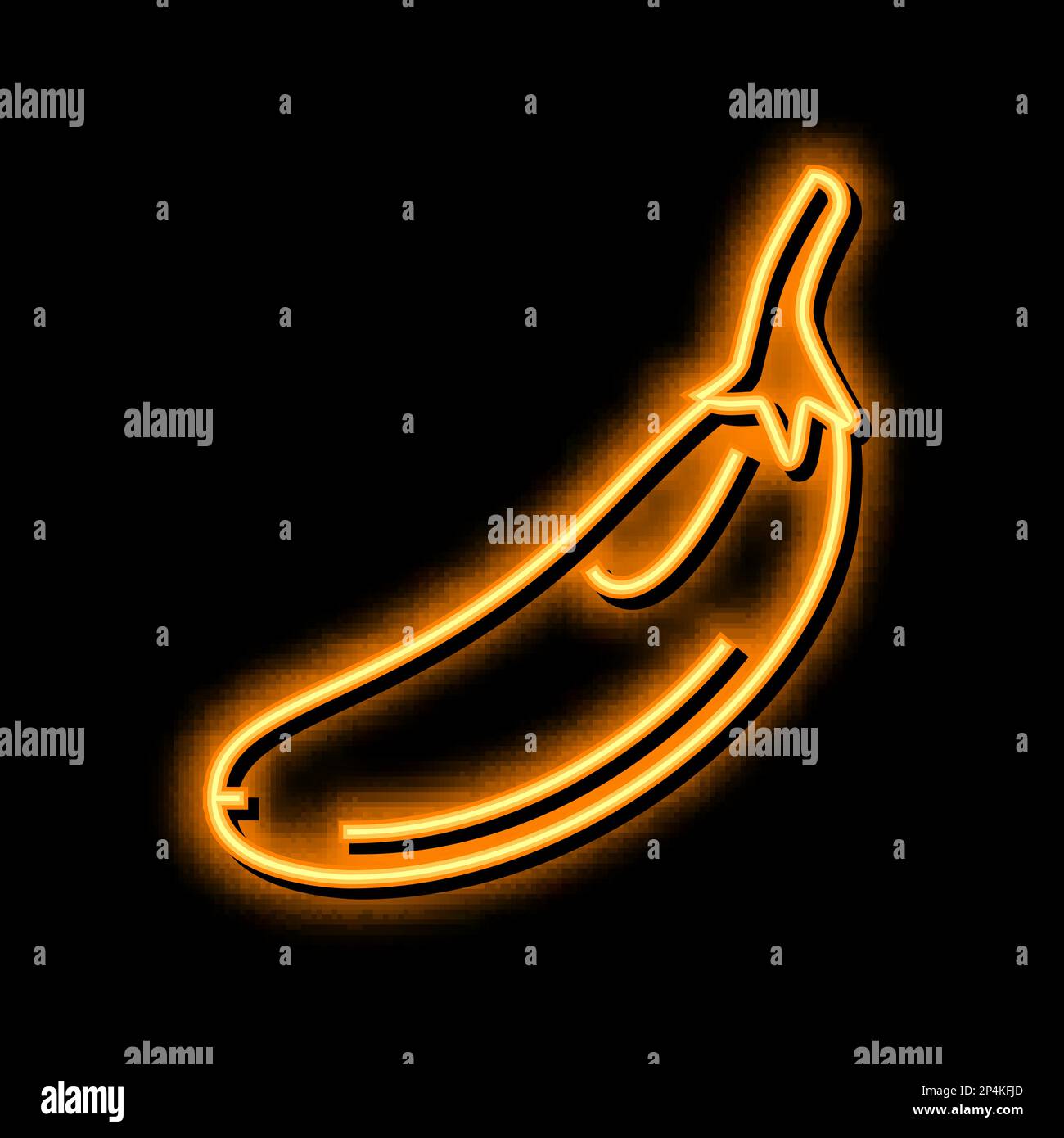 eggplant white neon glow icon illustration Stock Vector Image & Art - Alamy