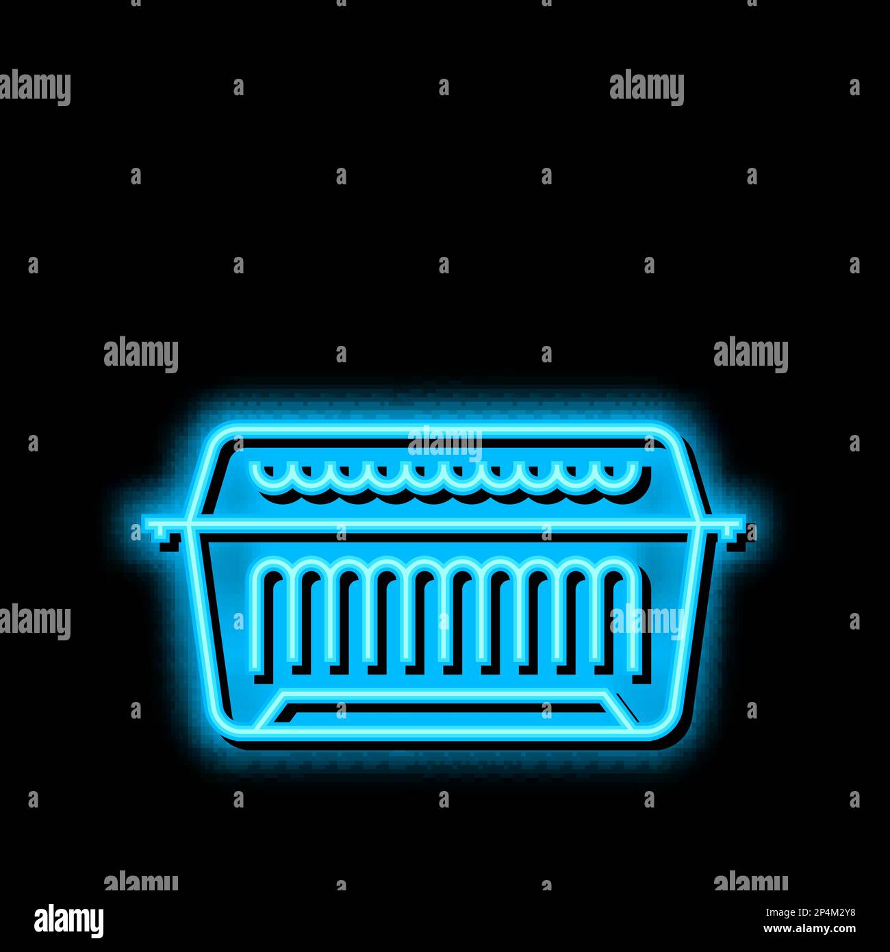disposable plastic neon glow icon illustration Stock Vector Image & Art ...
