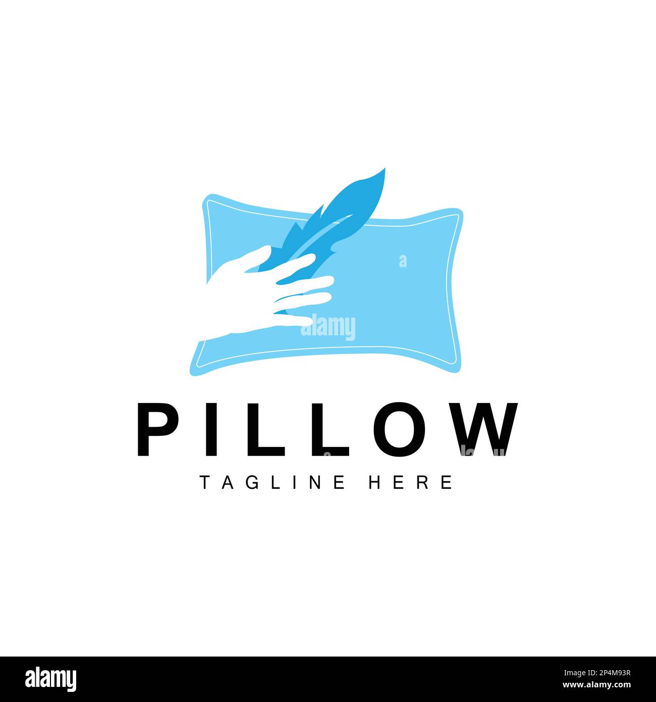 Pillow Logo, Bed and Sleep Design, Vector Illustration of Dream Icon