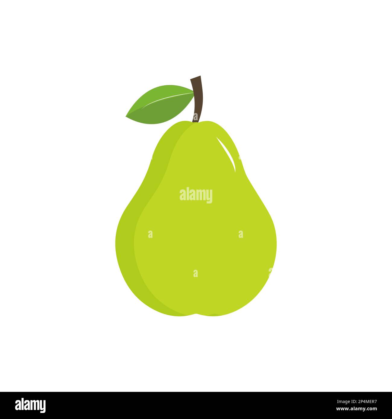 Pear icon vector illustration. Green colorful pear fruit icon isolated ...