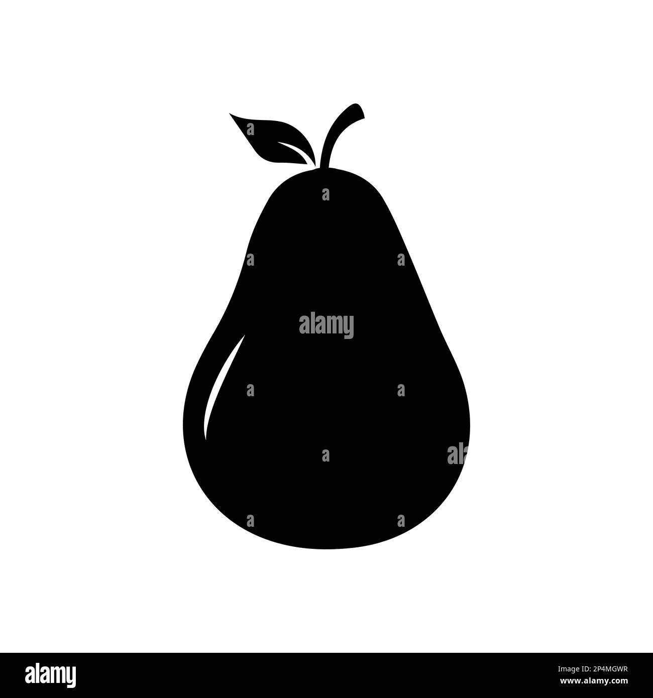 Pear icon vector illustration. Green colorful pear fruit icon isolated ...