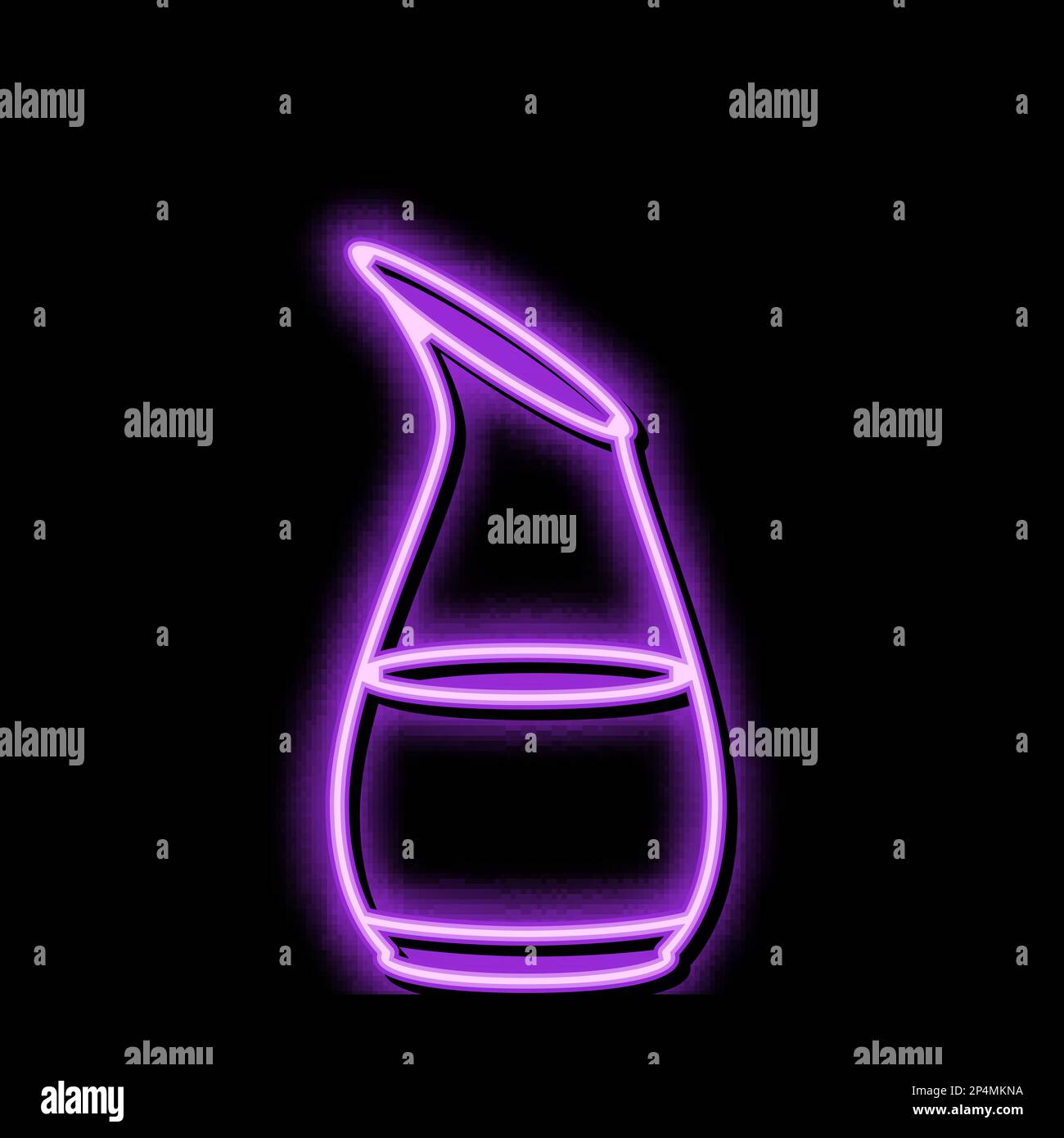 decanter merlot wine glass neon glow icon illustration Stock Vector ...