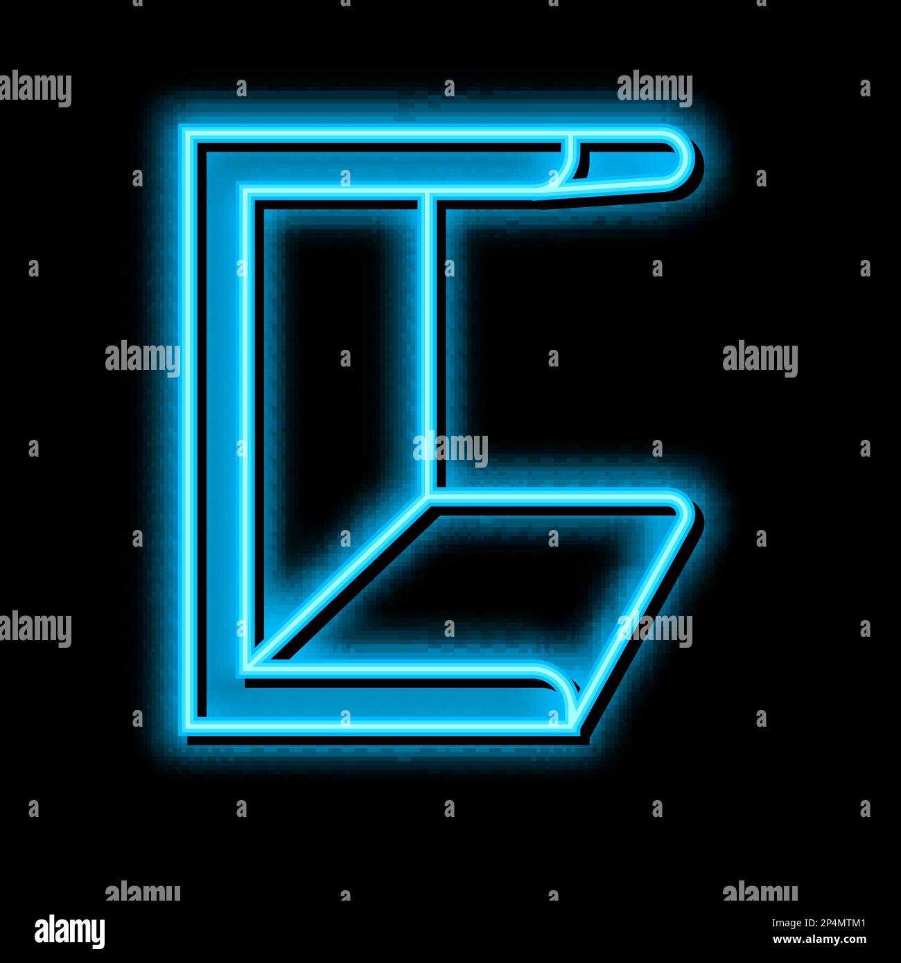 channel metal profile neon glow icon illustration Stock Vector Image ...