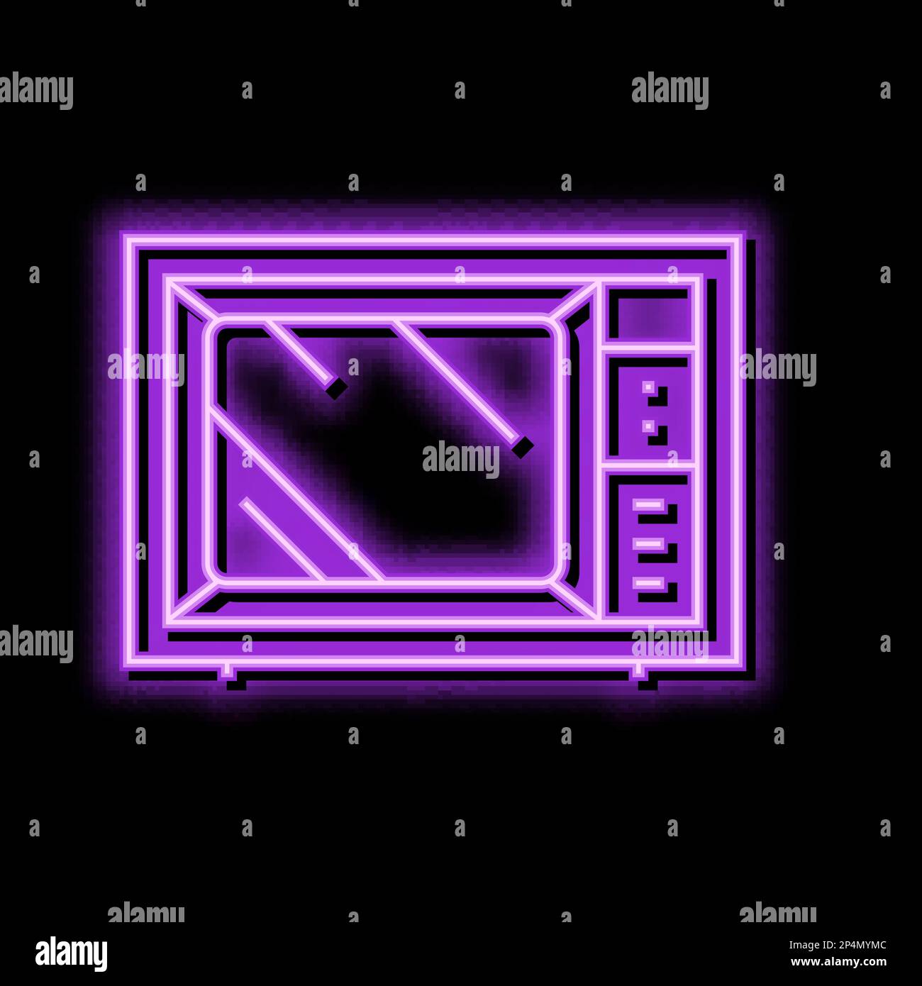television technology neon glow icon illustration Stock Vector Image ...