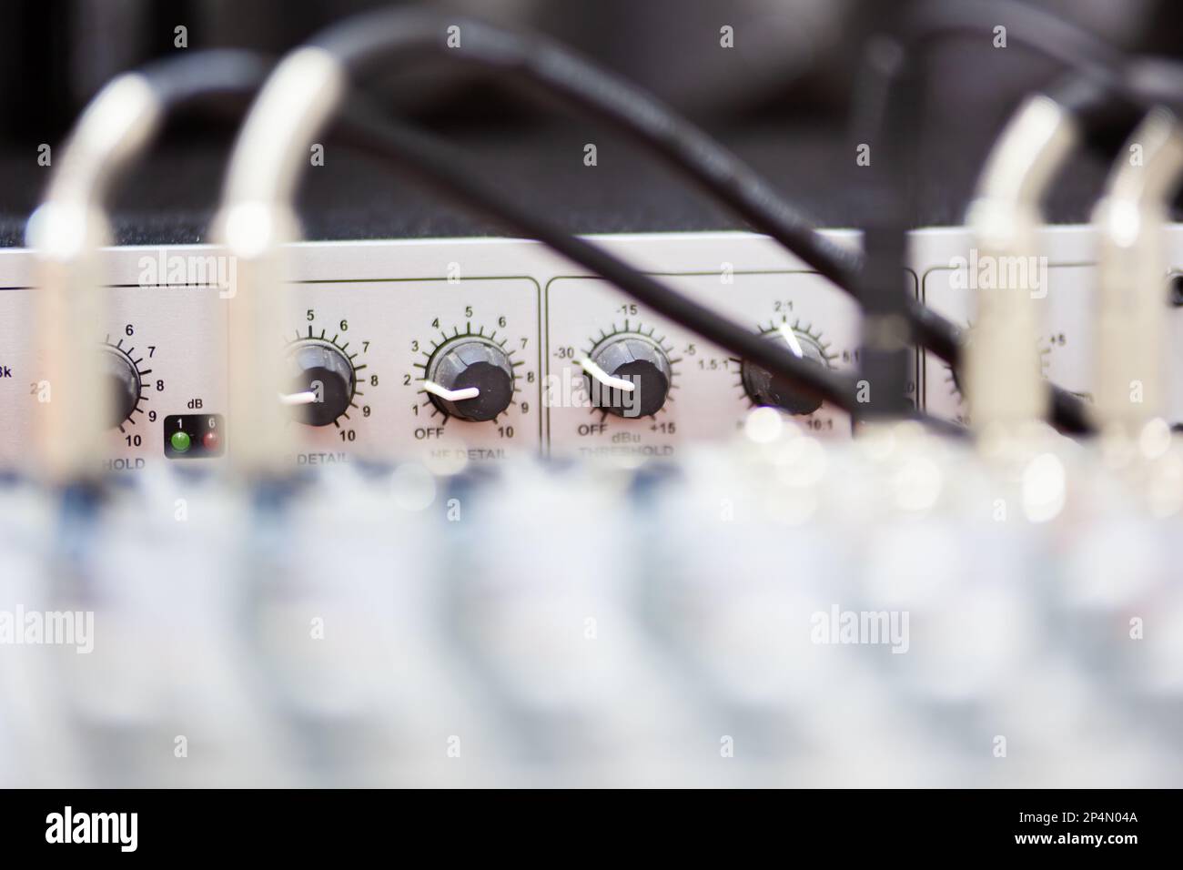 Recording mixer on the radio. Photographer in the recording studio