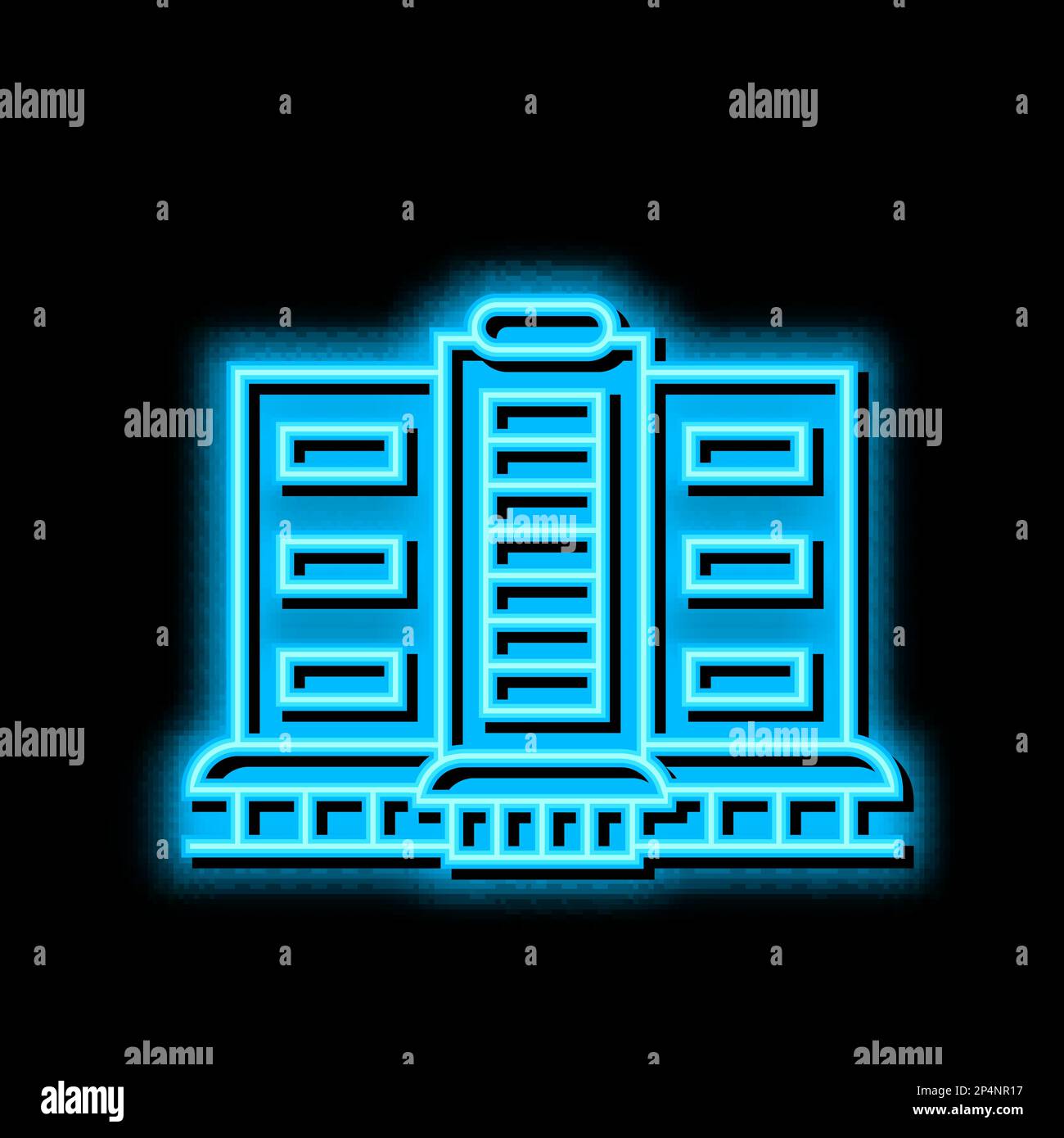 shop and shopping center building neon glow icon illustration Stock ...