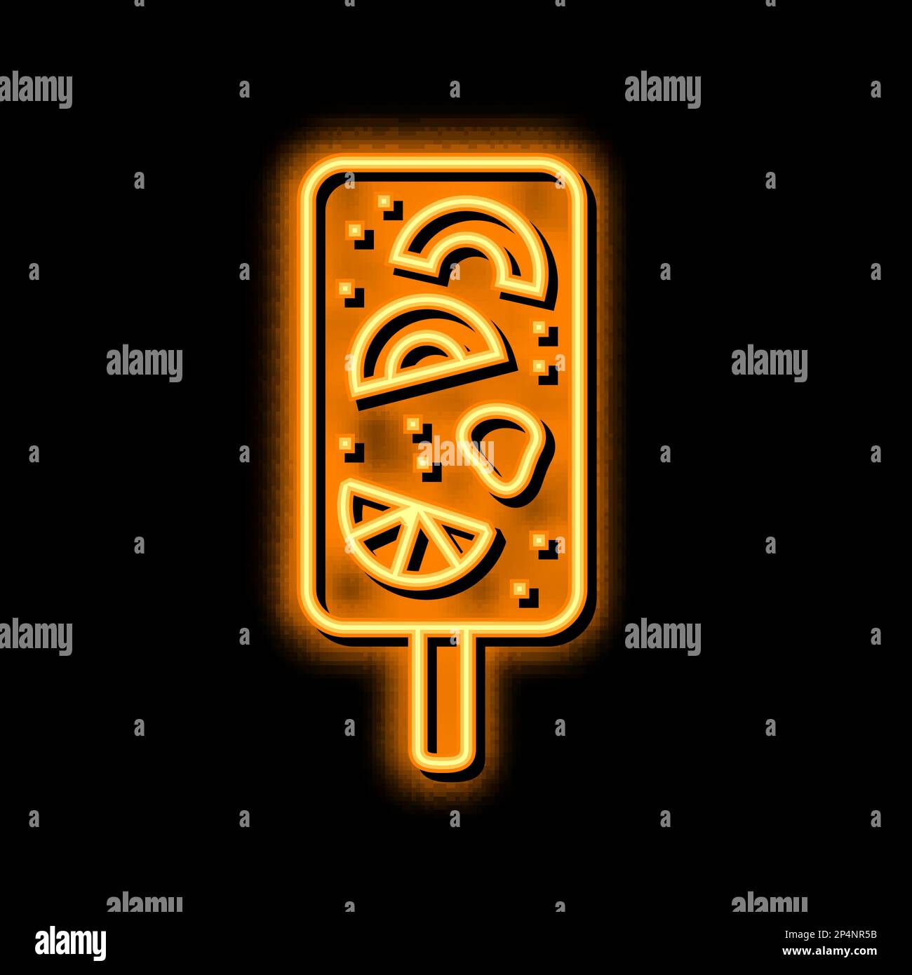 fruit ice cream neon glow icon illustration Stock Vector Image & Art ...