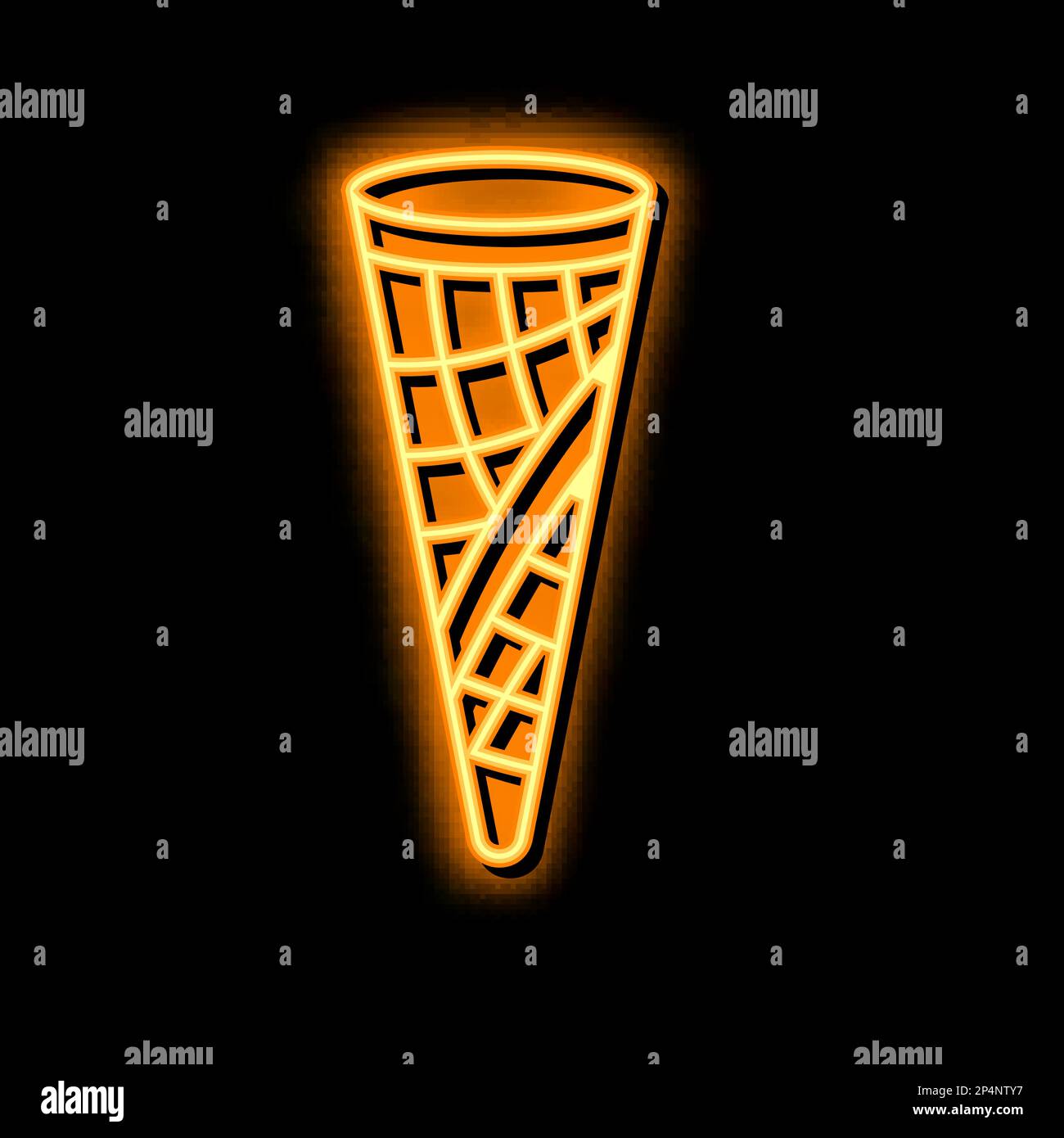 cone ice cream neon glow icon illustration Stock Vector Image & Art - Alamy