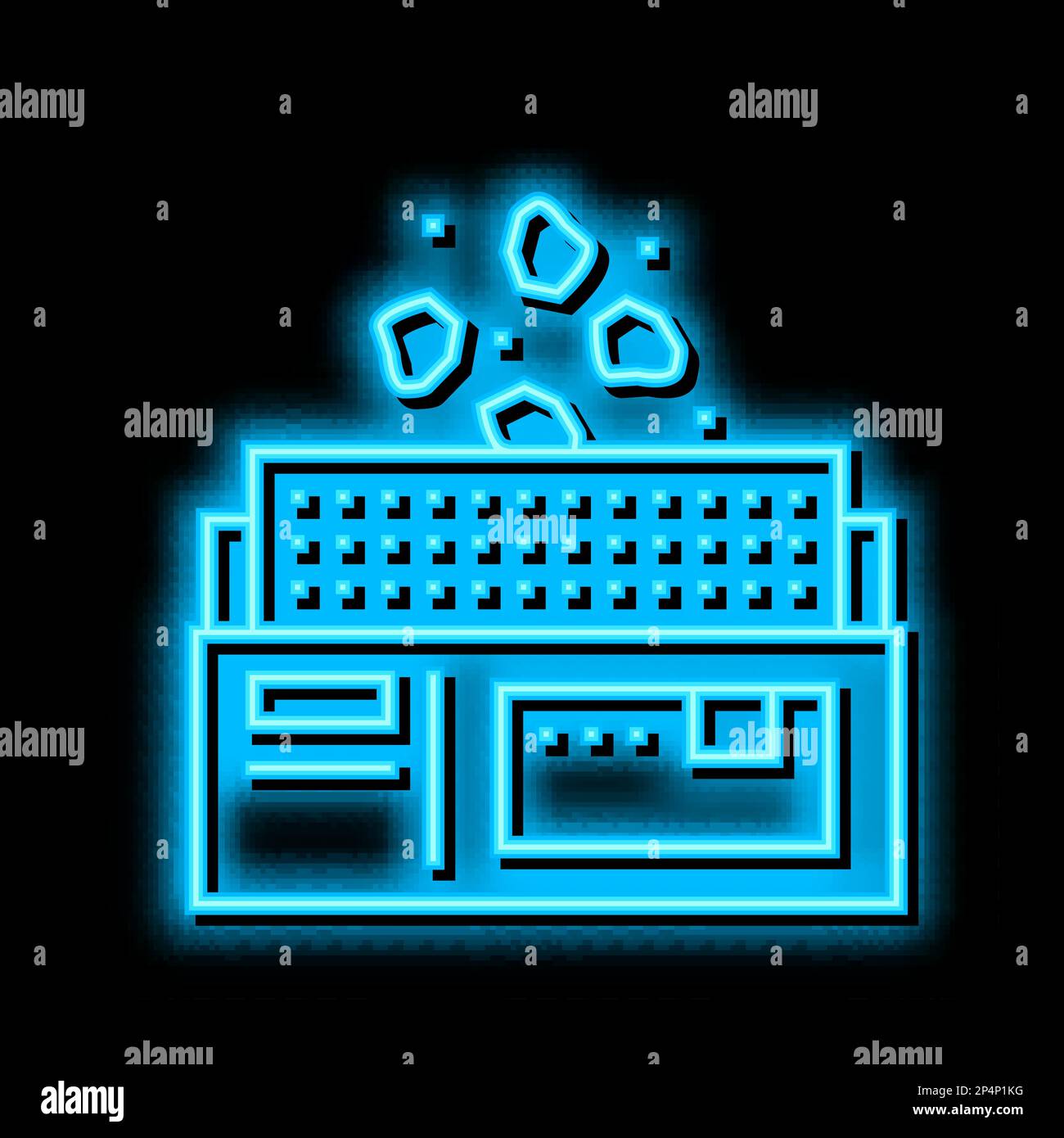 manufacturing plant neon glow icon illustration Stock Vector Image ...