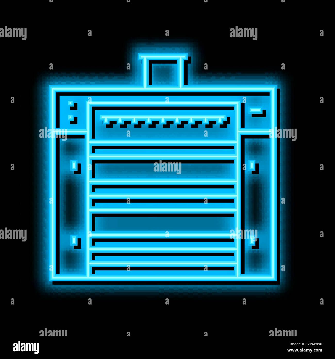 mixing wheat grain factory equipment neon glow icon illustration Stock ...