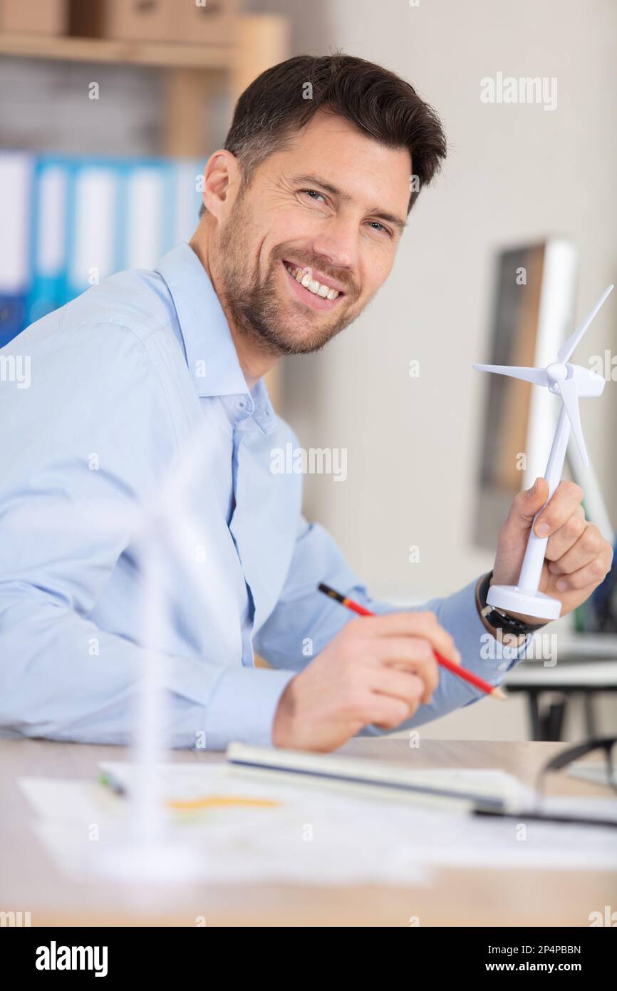handsome architect working on a construction project Stock Photo