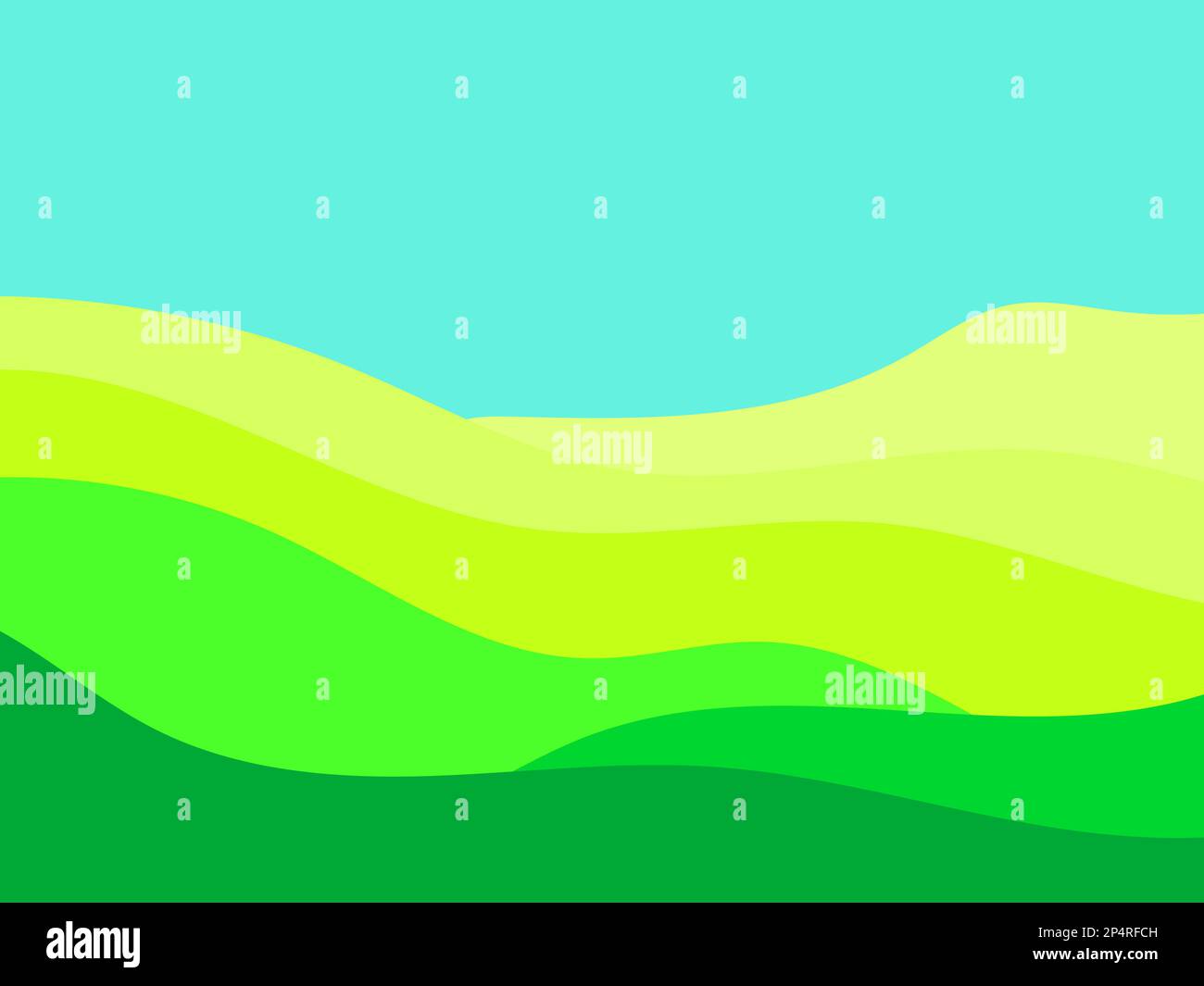 Natural landscape in a minimalistic style. Plains and mountains, fields ...