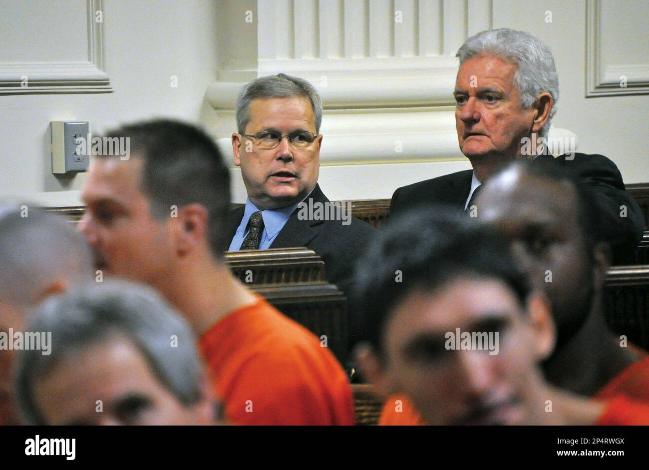 Van Newberry, left, JudgeExecutive, and Doug Harnice, Deputy Judge