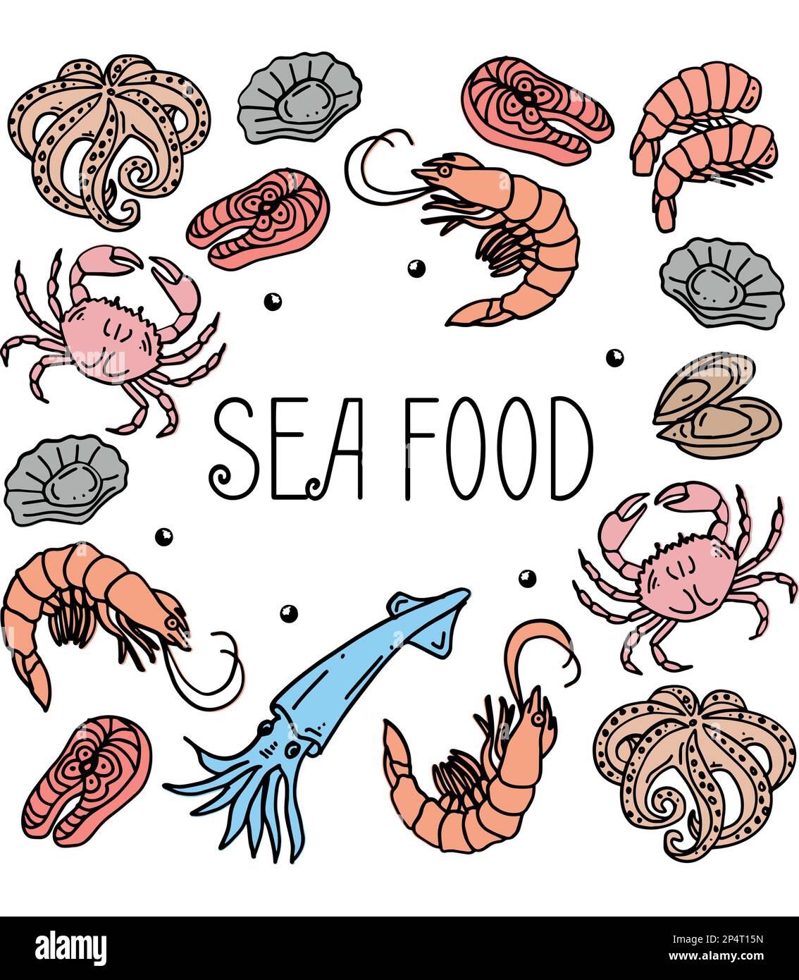 Fish black silhouettes vector icons, fish market and fishing. Pike