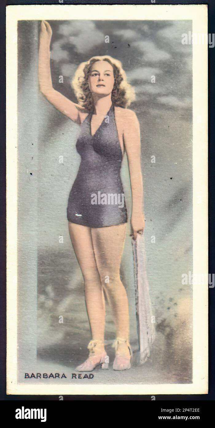 Portrait of Barbara Read Vintage Cigarette Card Stock Photo Alamy