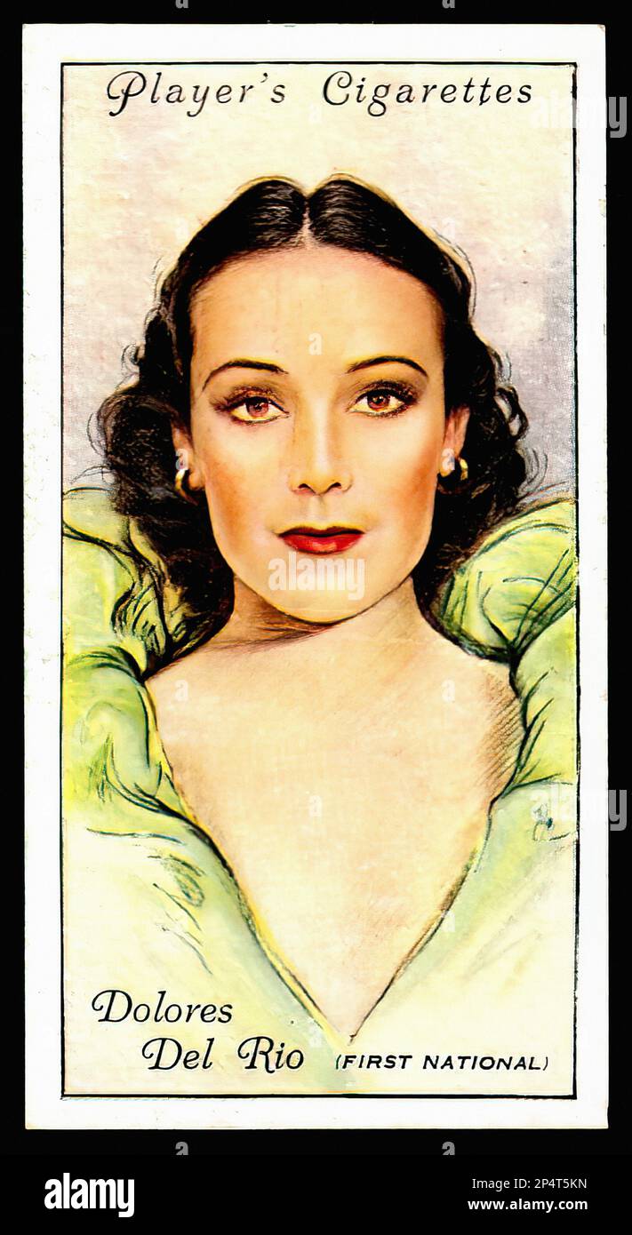 Portrait of Dolores Del Rio Vintage Cigarette Card 03 Stock Photo Alamy