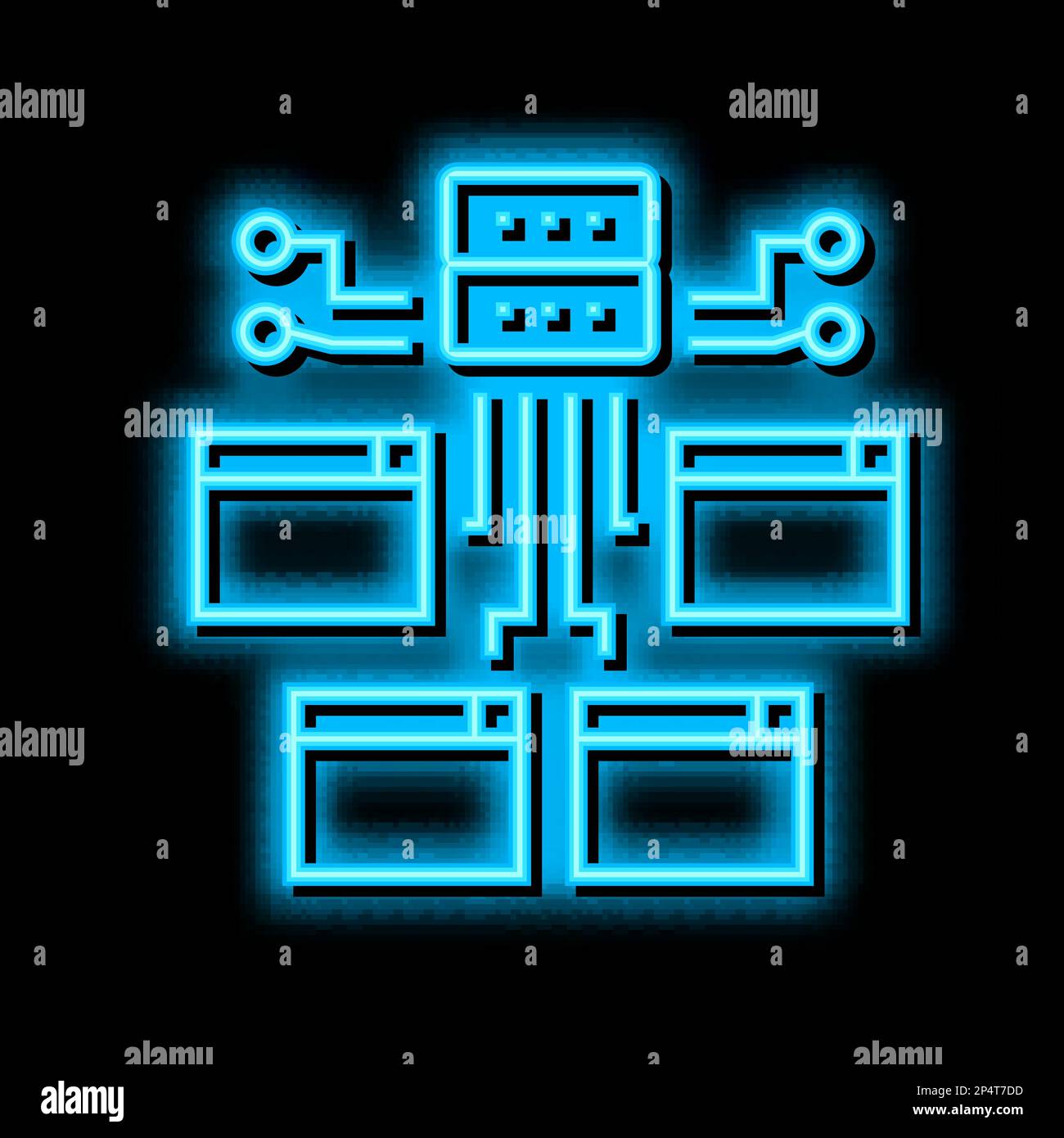 ad network neon glow icon illustration Stock Vector Image & Art - Alamy