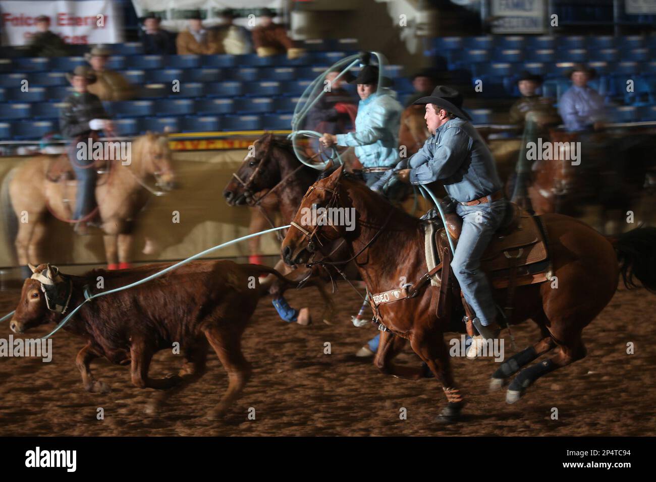 Taylor Mitchell, front, from Midland, Texas, and Jay Dee Logan of Hobbs ...